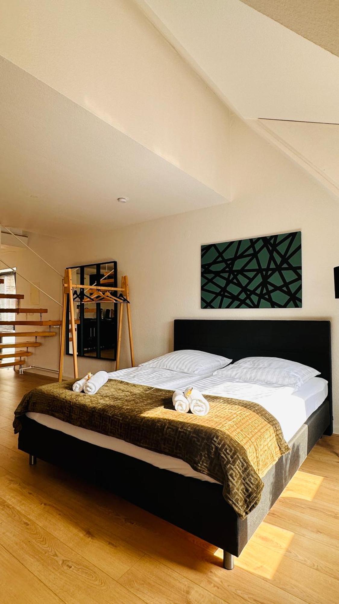 Amao-Green I 90Qm I Penthouse Maisonette Mit Rooftop I City Center I King-Size Betten Lahr  Buitenkant foto